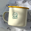 Tasse à lait de dessin animé Vintage pour enfants, avec poignée, tasse en émail