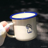 Tasse à lait de dessin animé Vintage pour enfants, avec poignée, tasse en émail