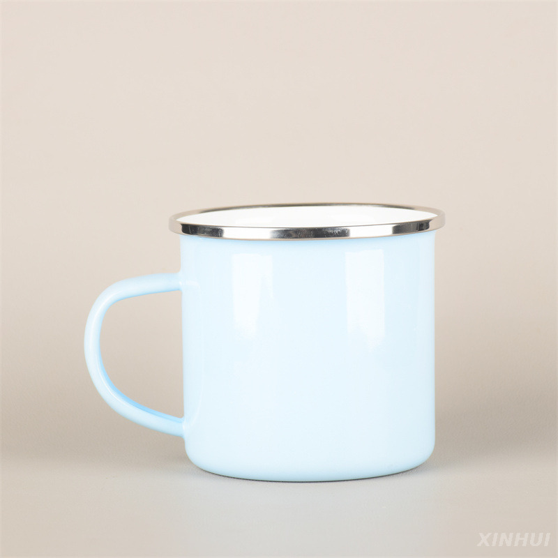 Ventes directes d'usine de tasses en émail colorées sur mesure