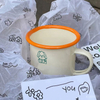 Tasse à lait de dessin animé Vintage pour enfants, avec poignée, tasse en émail