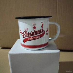 Tasse de Noël, boîte à bonbons, cadeau amusant, tasse en émail