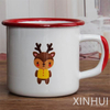 Tasse émaillée chauffante écologique, Animal de dessin animé, cadeau pour enfants, tasse à lait