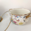Pot à cuisson en émail avec couvercle, pot à soupe vintage pot à mijotage avec poignée pour la cuisine