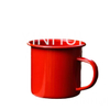 Tasse en céramique d'imitation rouge, tasse à lait épaissie, tasse à café en émail