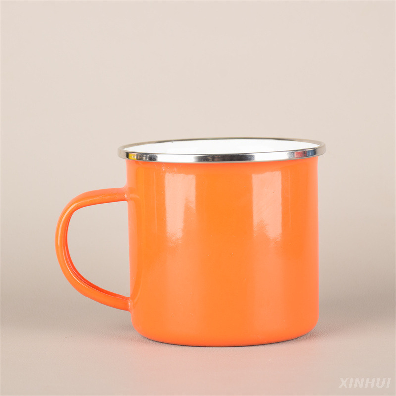 Ventes directes d'usine de tasses en émail colorées sur mesure