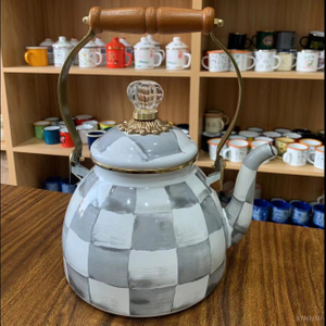 Bouilloire à café de haute qualité, théière en émail écologique