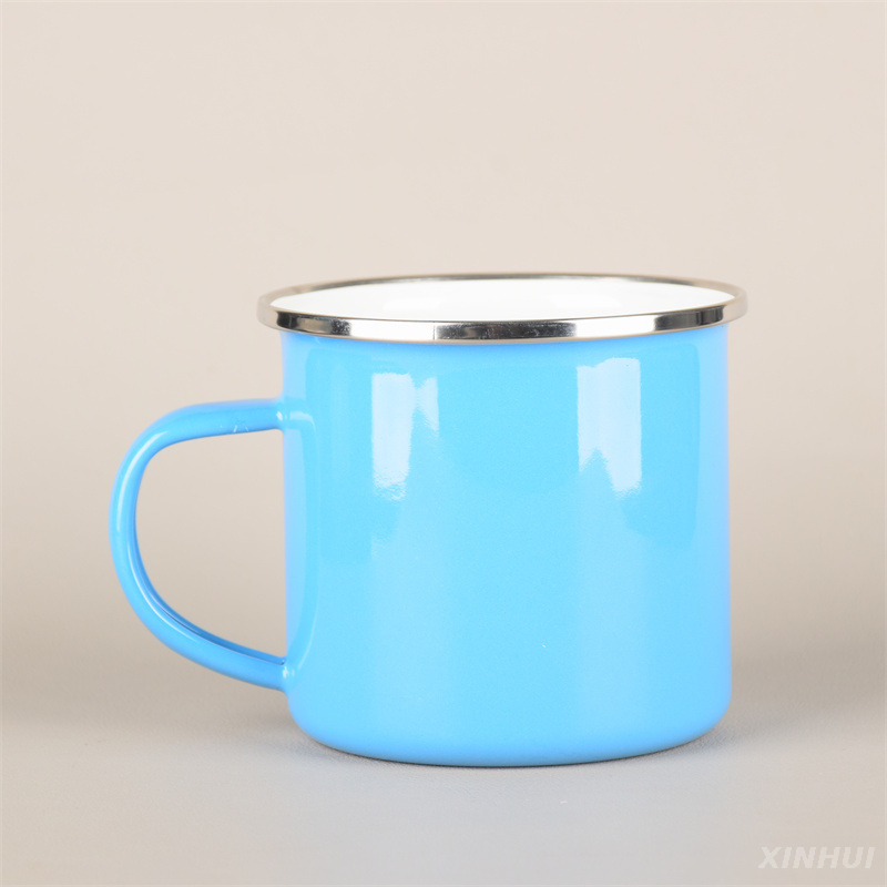 Ventes directes d'usine de tasses en émail colorées sur mesure