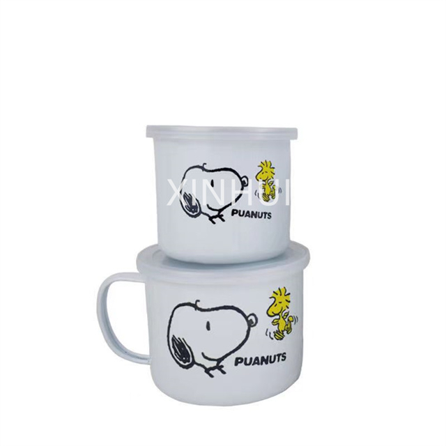 Tasse de sécurité incassable de chauffage de bande dessinée épaissie faite sur commande tasse de lait d'enfants