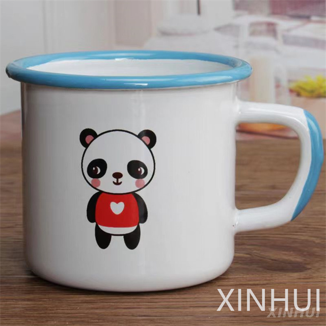 Tasse émaillée chauffante écologique, Animal de dessin animé, cadeau pour enfants, tasse à lait