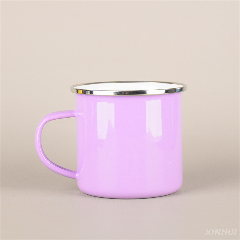 Ventes directes d'usine de tasses en émail colorées sur mesure