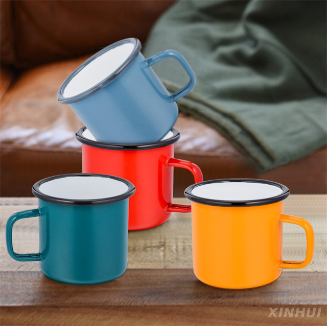 Tasse personnalisée en gros d'usine, cadeau de café, tasse émaillée de couleur Macron