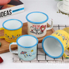 Tasse de porcelaine personnalisée personnalisable de tasses de thé d'émail