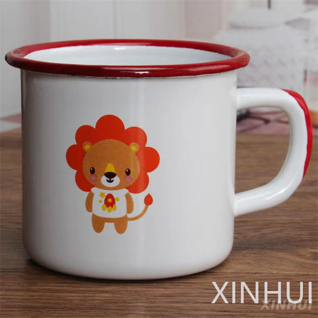 Tasse émaillée chauffante écologique, Animal de dessin animé, cadeau pour enfants, tasse à lait