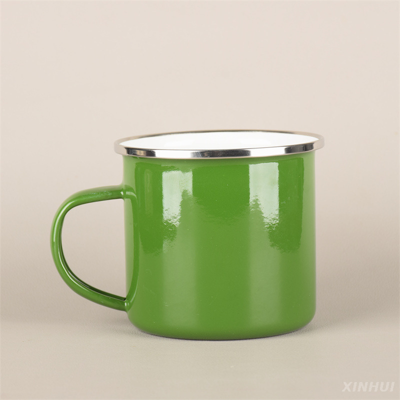 Ventes directes d'usine de tasses en émail colorées sur mesure