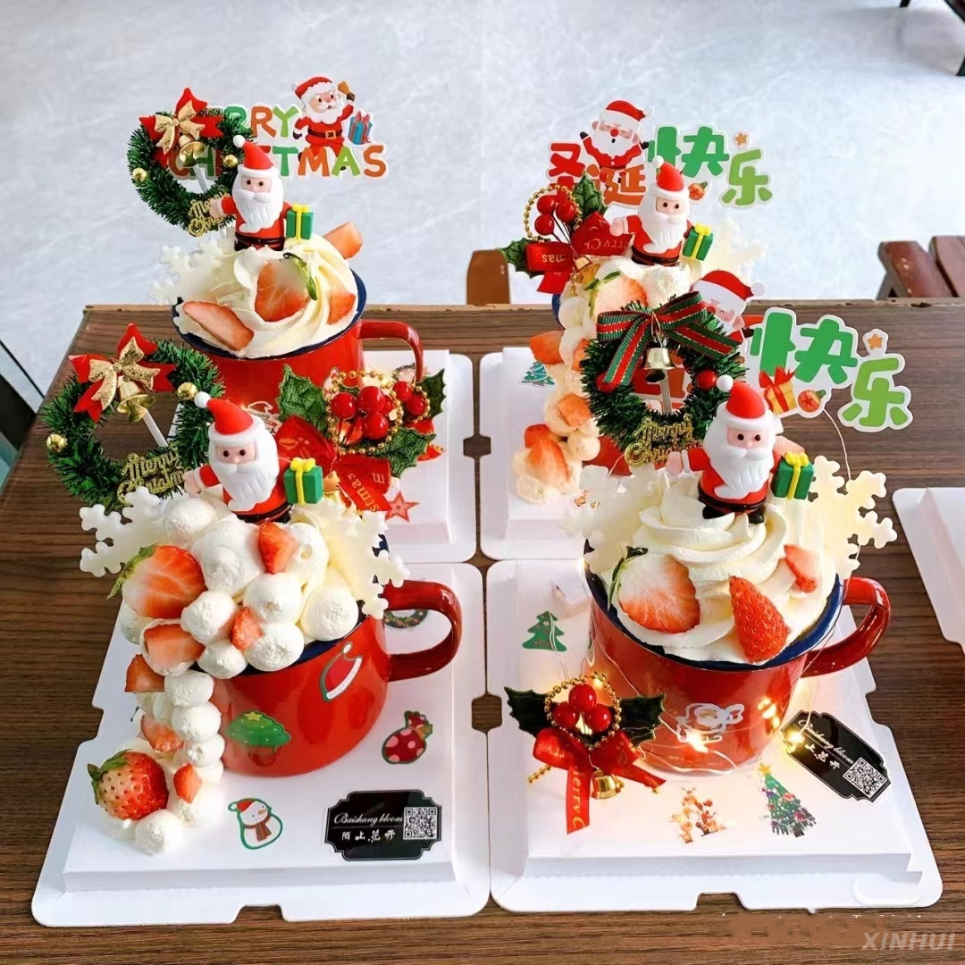 Décoration de dessert d'anniversaire, tasse à gâteau en émail