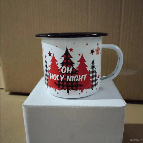 Tasse de Noël, boîte à bonbons, cadeau amusant, tasse en émail